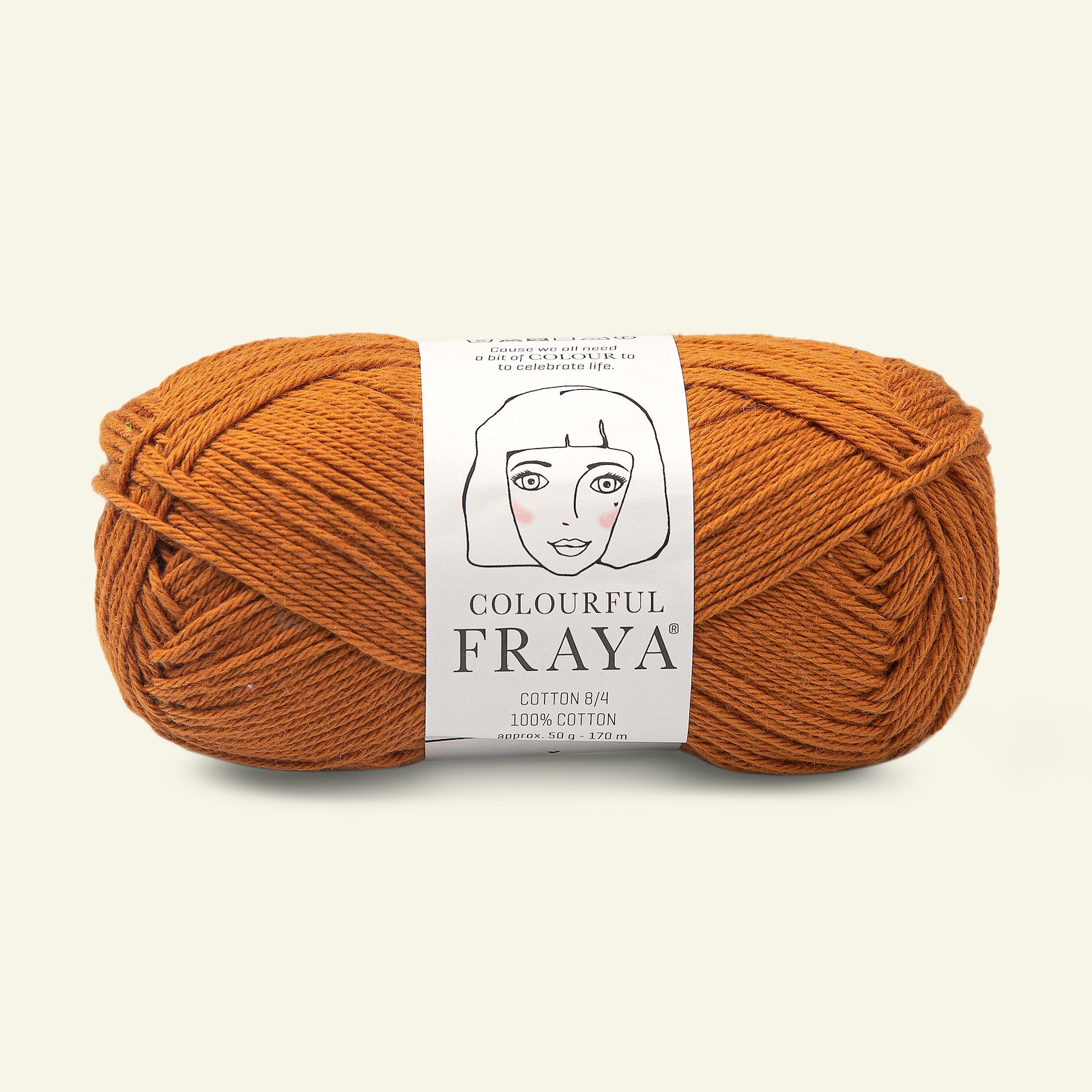 FRAYA, 100% cotton yarn "Colourful", pumpkin 90060009_pack