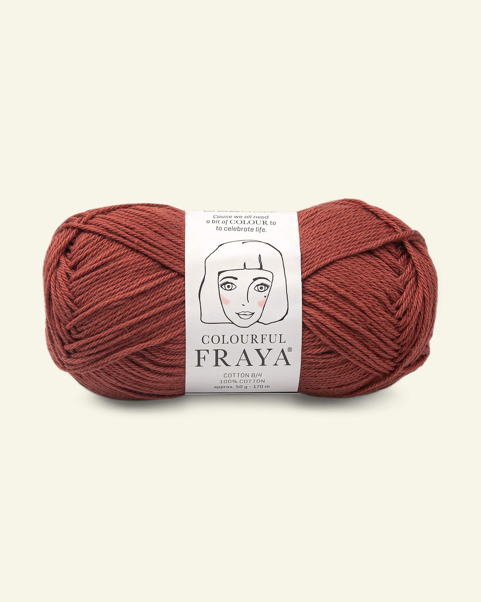 FRAYA, 100% cotton yarn "Colourful", rust 90060014_pack