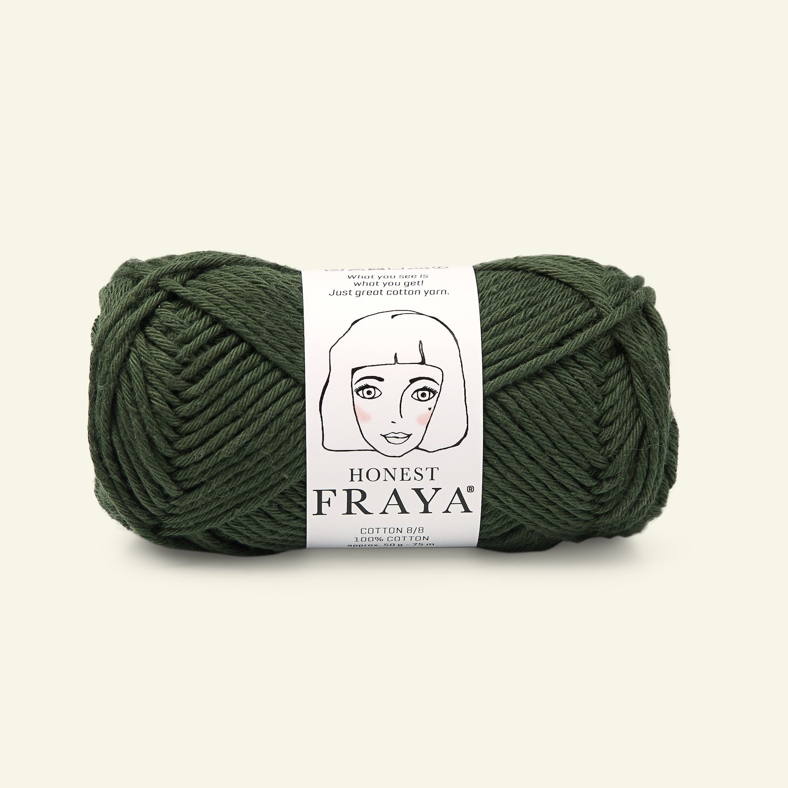 FRAYA, 100% cotton yarn "Honest", army green 90061087_pack
