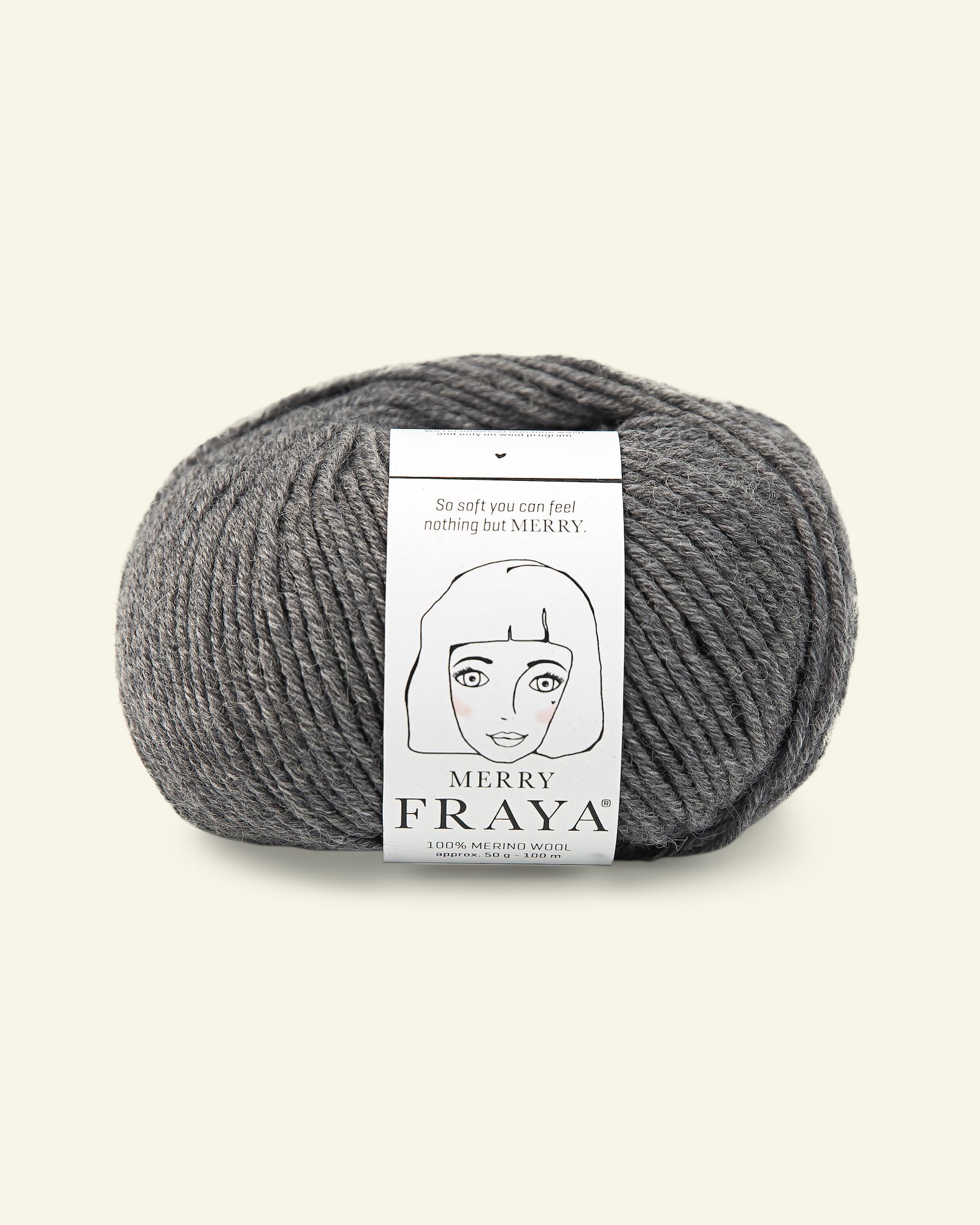 FRAYA, 100% Merino Wolle "Merry", Grau Meliert 90052841_pack