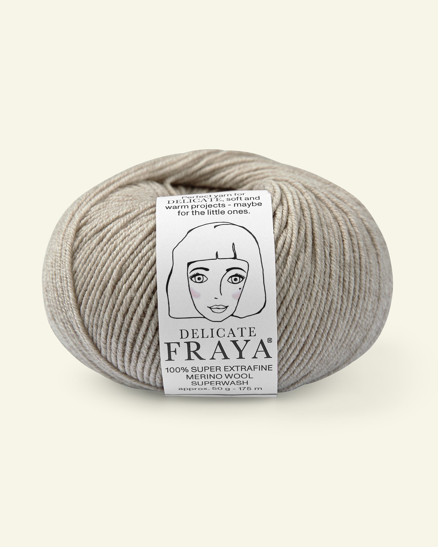 FRAYA, 100% merino yarn "Delicate", beige melange 90000499_pack