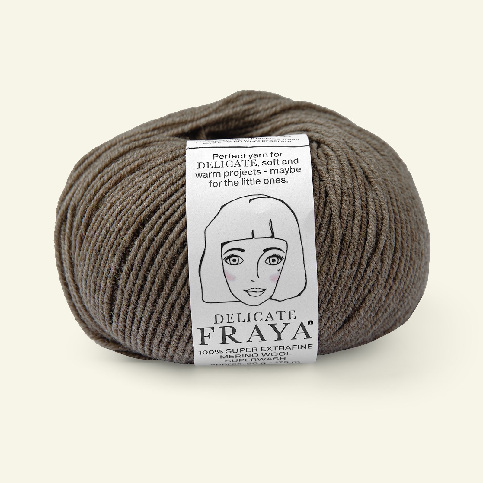 FRAYA, 100% merino yarn "Delicate", brown melange 90000500_pack