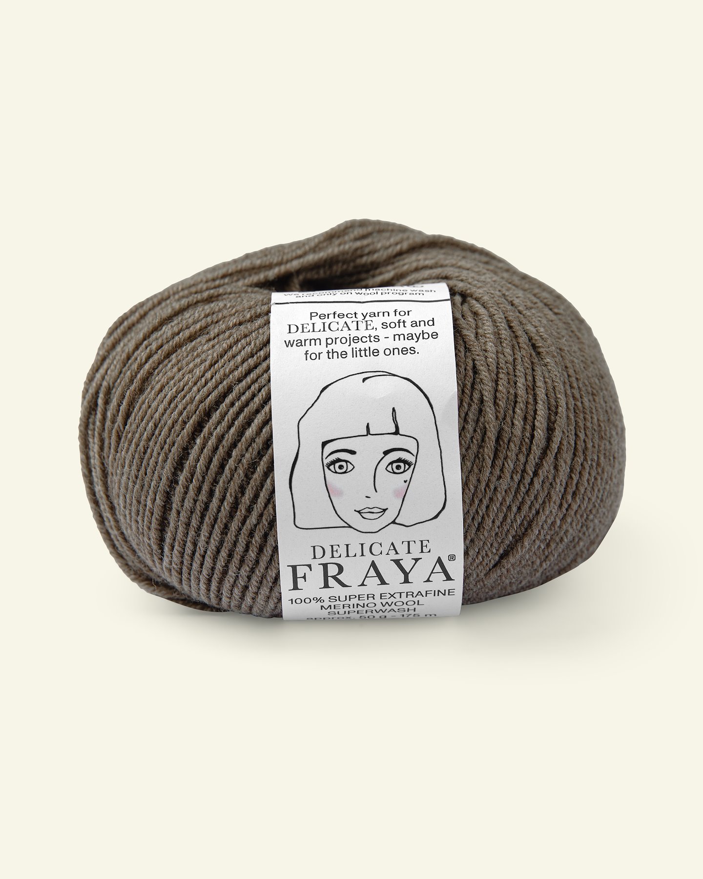 FRAYA, 100% merino yarn "Delicate", brown melange 90000500_pack
