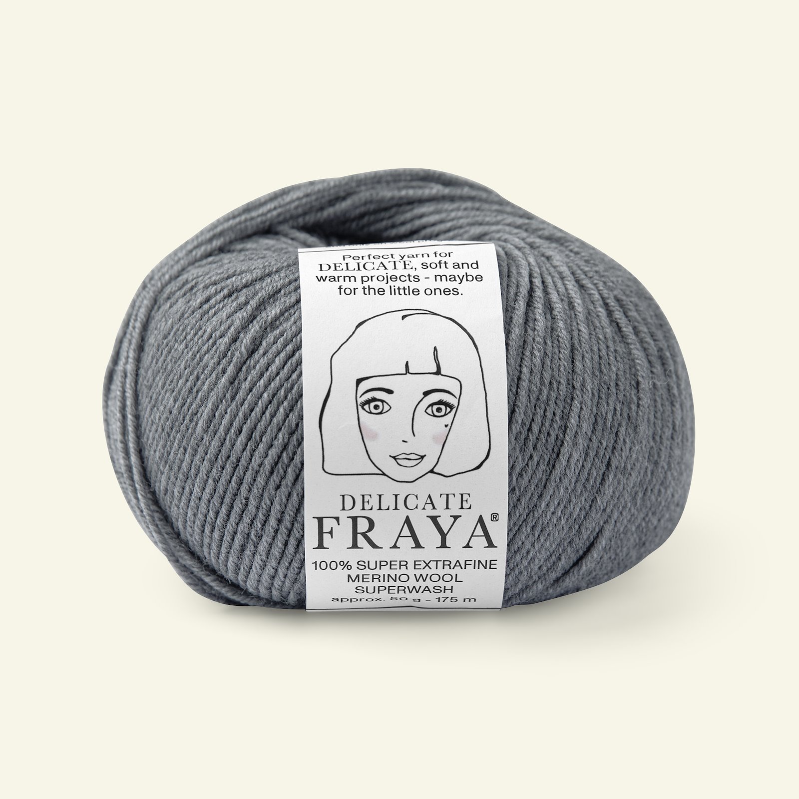 FRAYA, 100% merino yarn "Delicate", grey melange 90000503_pack