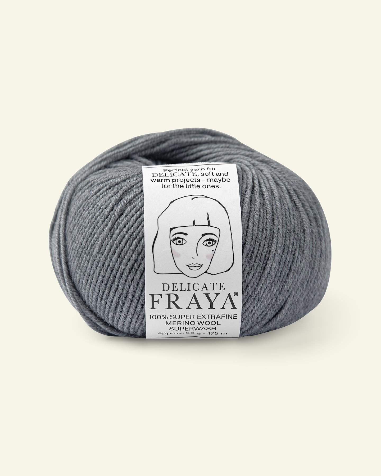 FRAYA, 100% merino yarn "Delicate", grey melange 90000503_pack