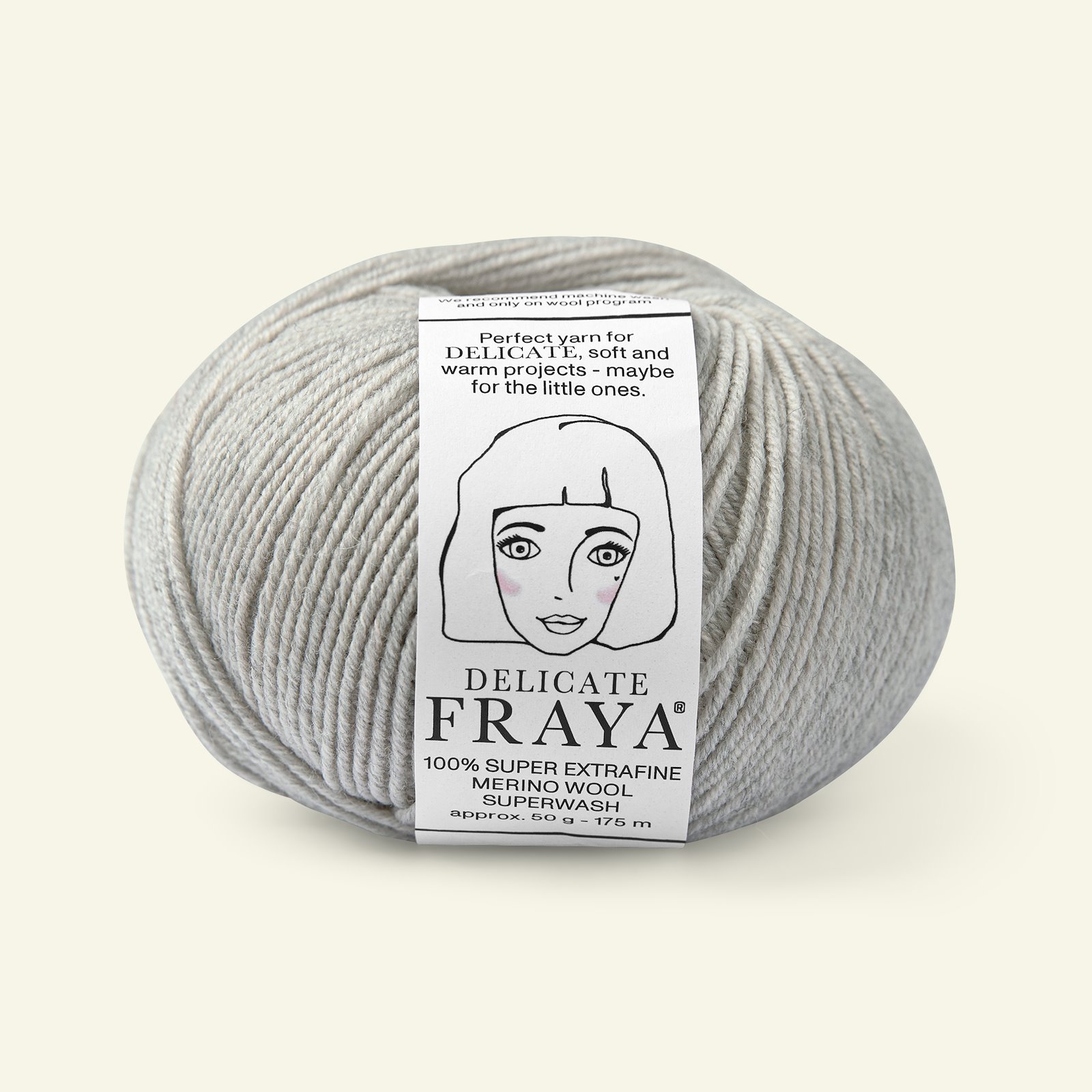 FRAYA, 100% merino yarn "Delicate", light grey melange 90000502_pack