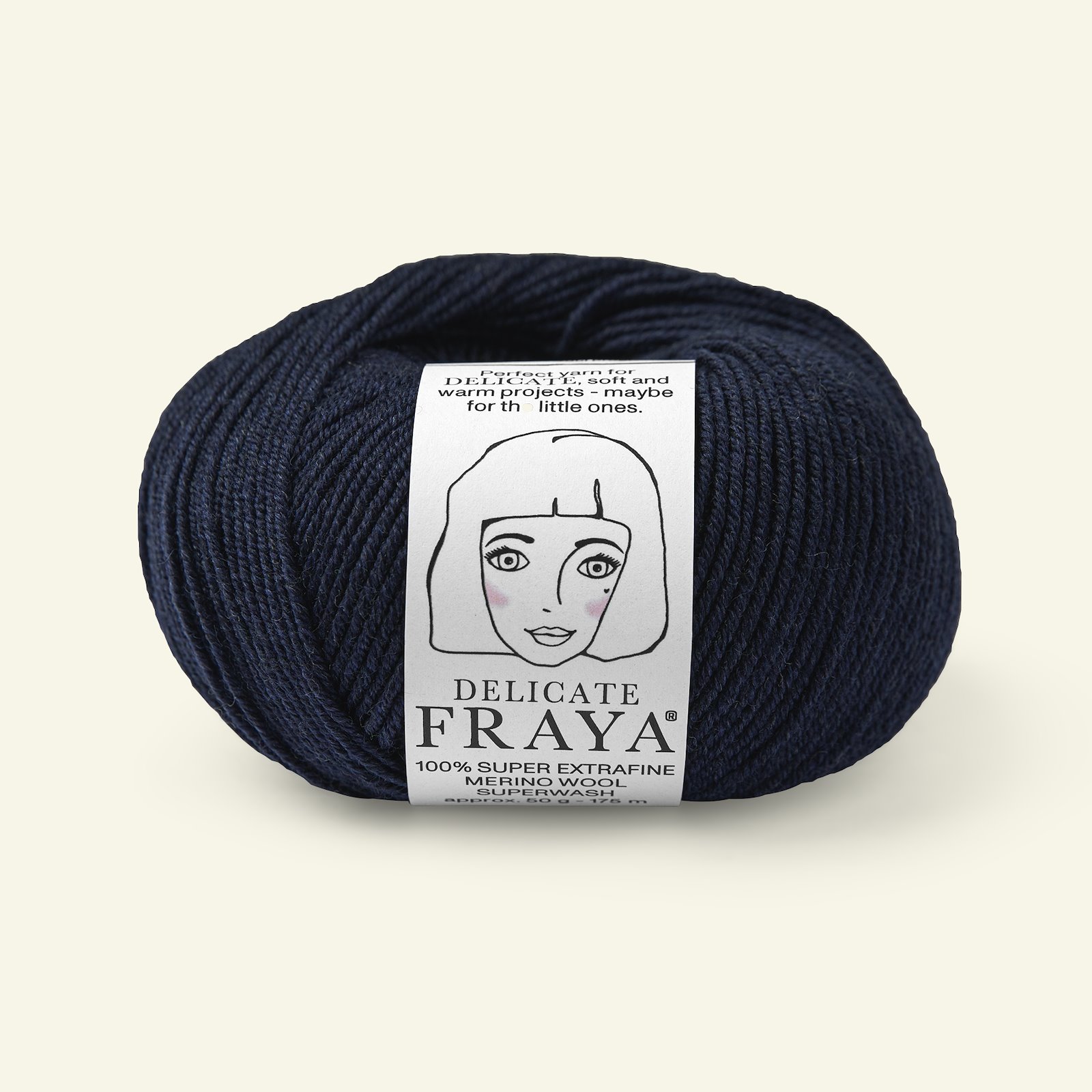 FRAYA, 100% merino yarn "Delicate", navy melange 90000517_pack
