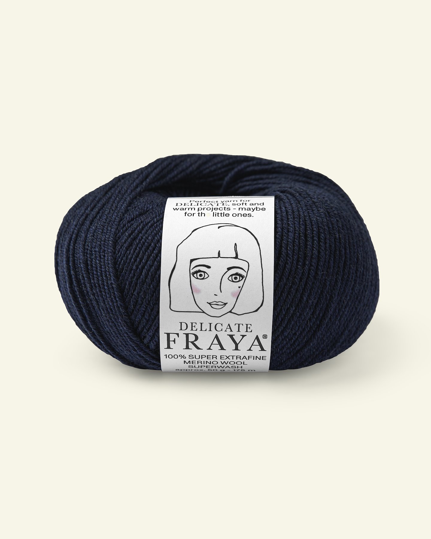FRAYA, 100% merino yarn "Delicate", navy melange 90000517_pack