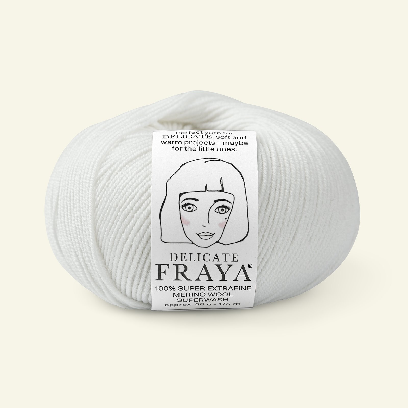 FRAYA, 100% merino yarn "Delicate", white 90000501_pack