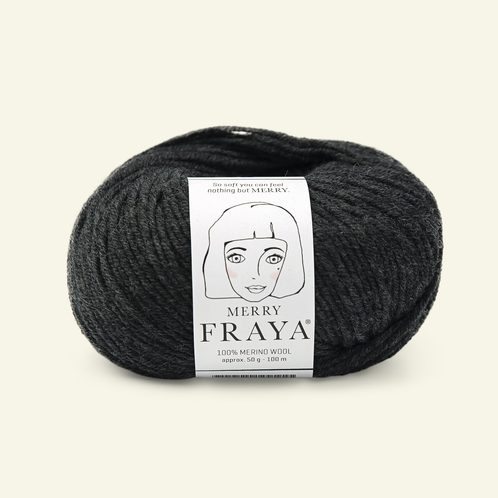 FRAYA, 100% merino yarn "Merry", dark grey melange 90052842_pack