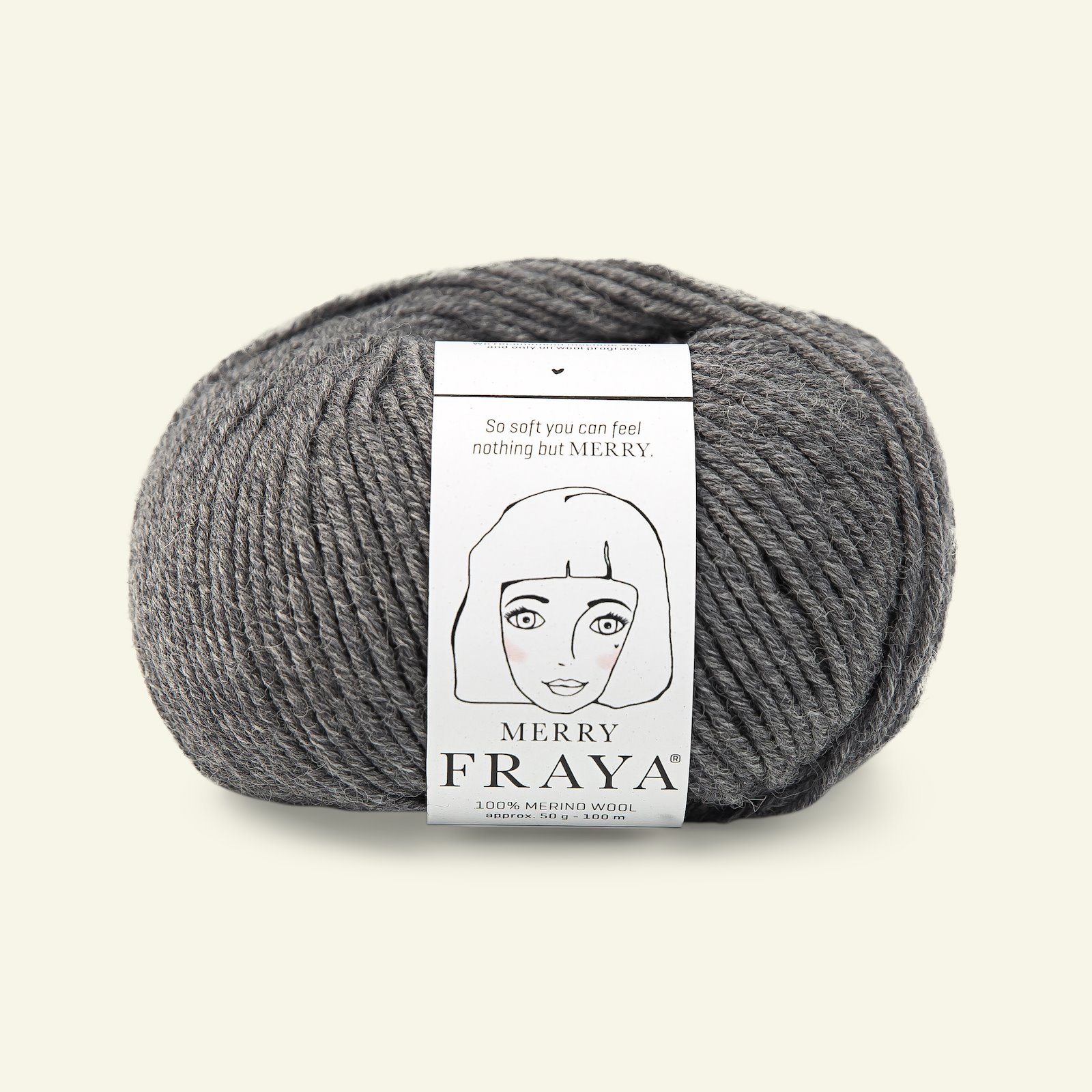 FRAYA, 100% merino yarn "Merry", grey melange 90052841_pack