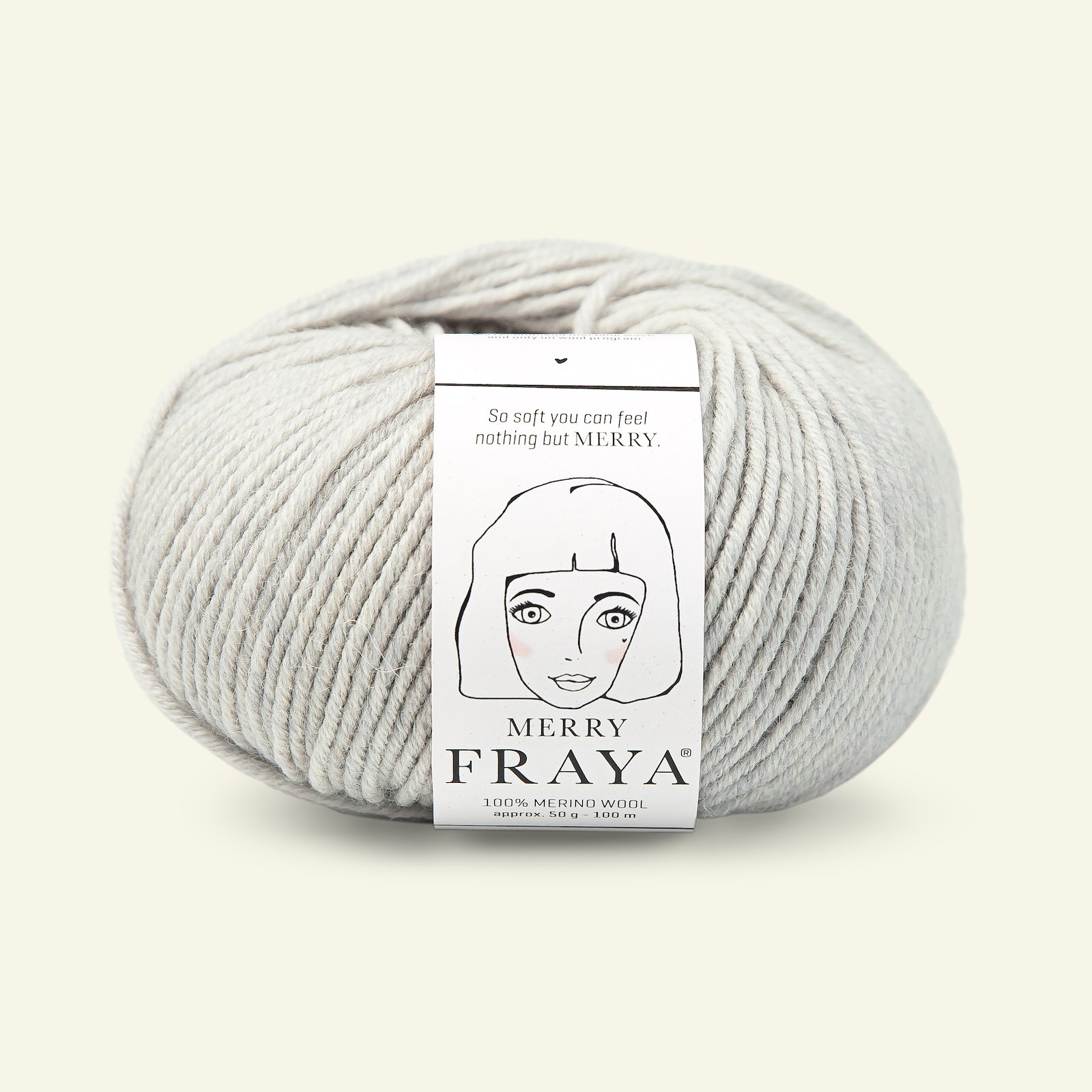 FRAYA, 100% merino yarn "Merry", light grey melange 90052840_pack