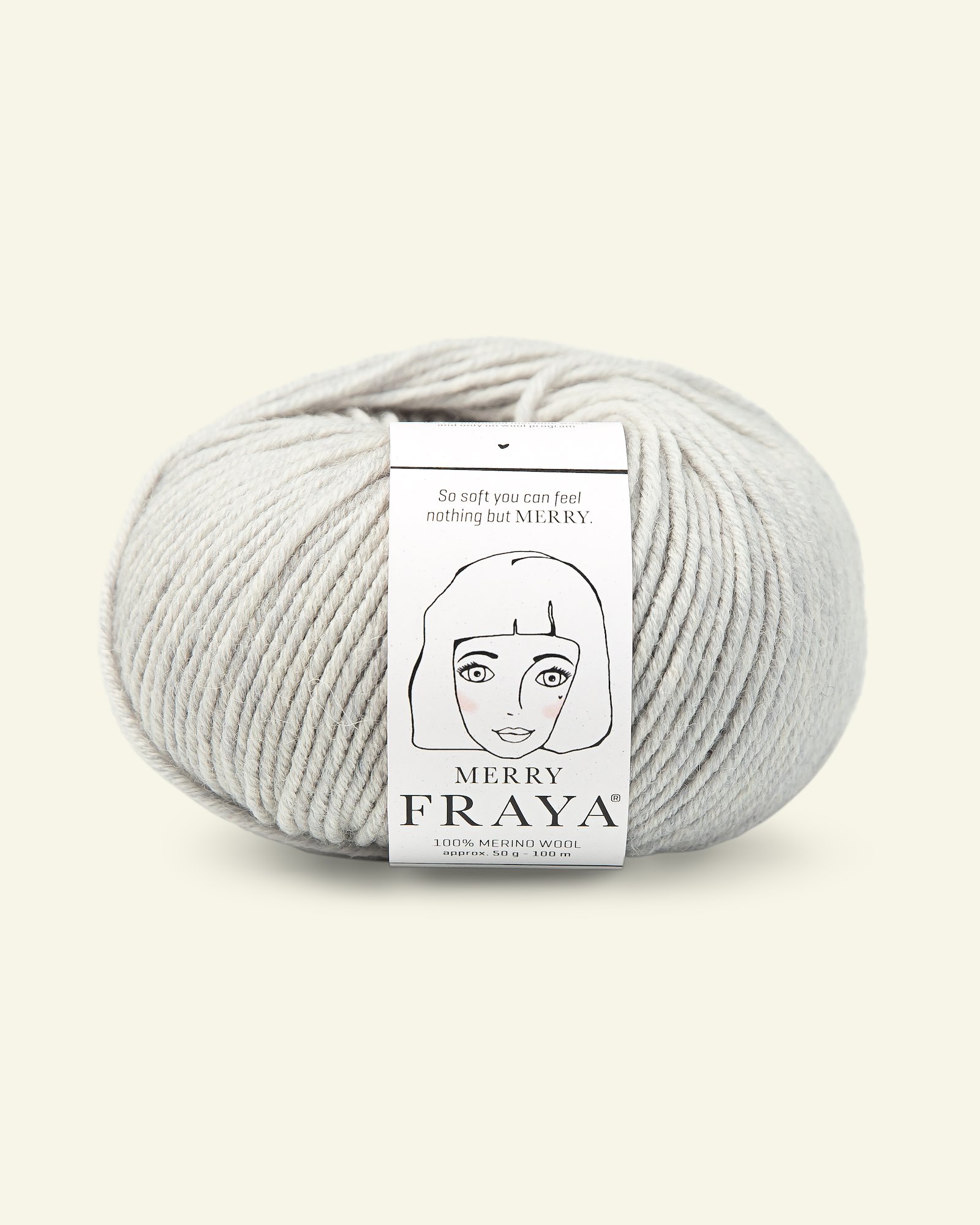 FRAYA, 100% merino yarn "Merry", light grey melange 90052840_pack