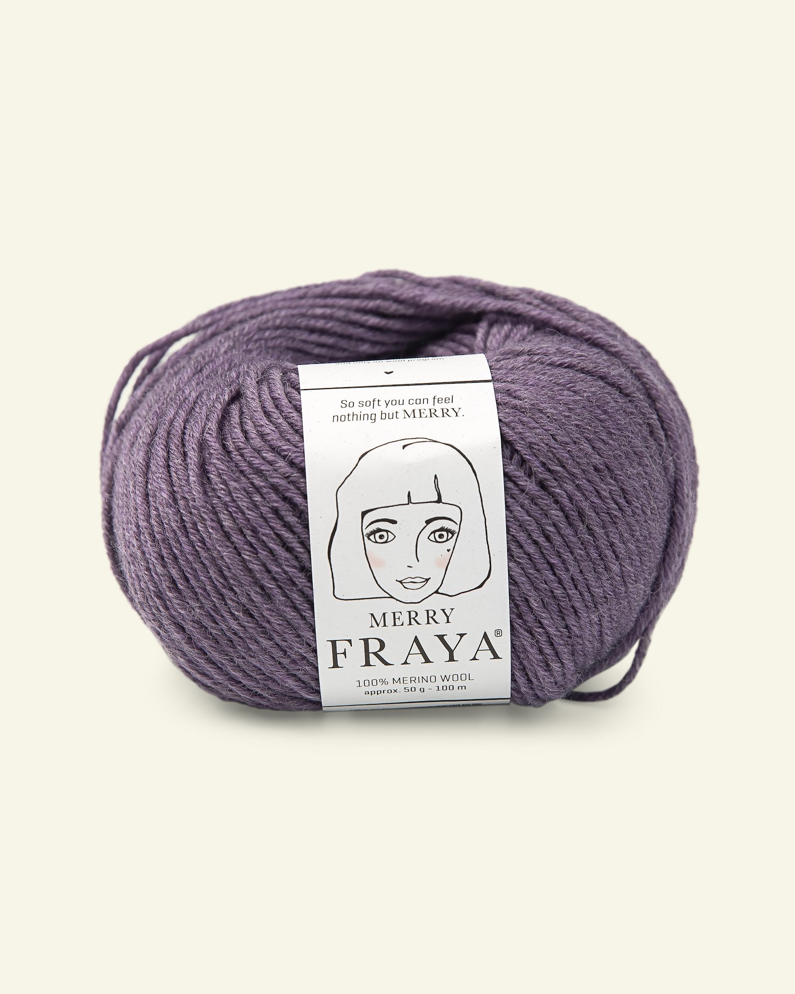 FRAYA, 100% merino yarn "Merry", purple melange 90052816_pack