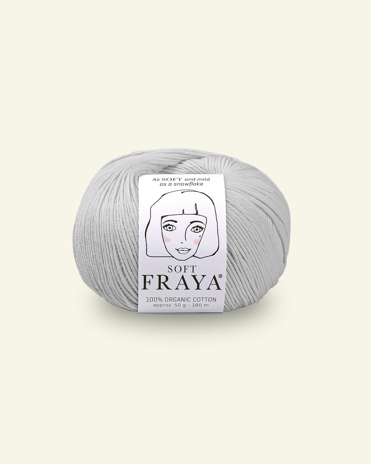 FRAYA, 100% økologisk bomuldsgarn "Soft", lys grå 90000918_pack