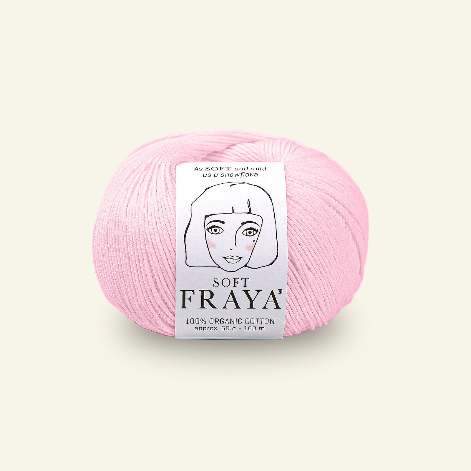 FRAYA, 100% økologisk bomullsgarn "Soft", lyserød 90000921_pack