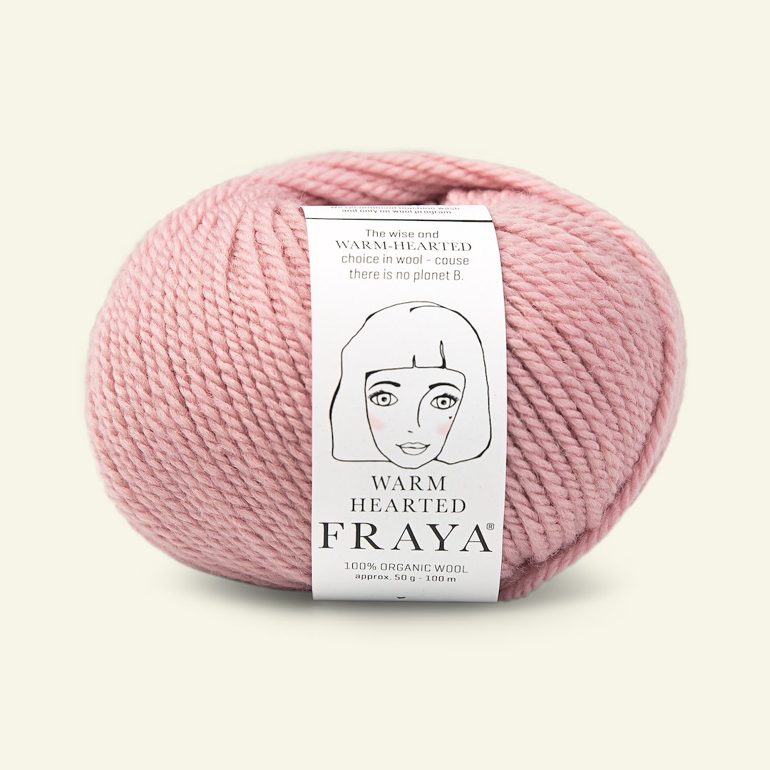 Se FRAYA, 100% økologisk uld "Warm hearted", rosa hos Selfmade