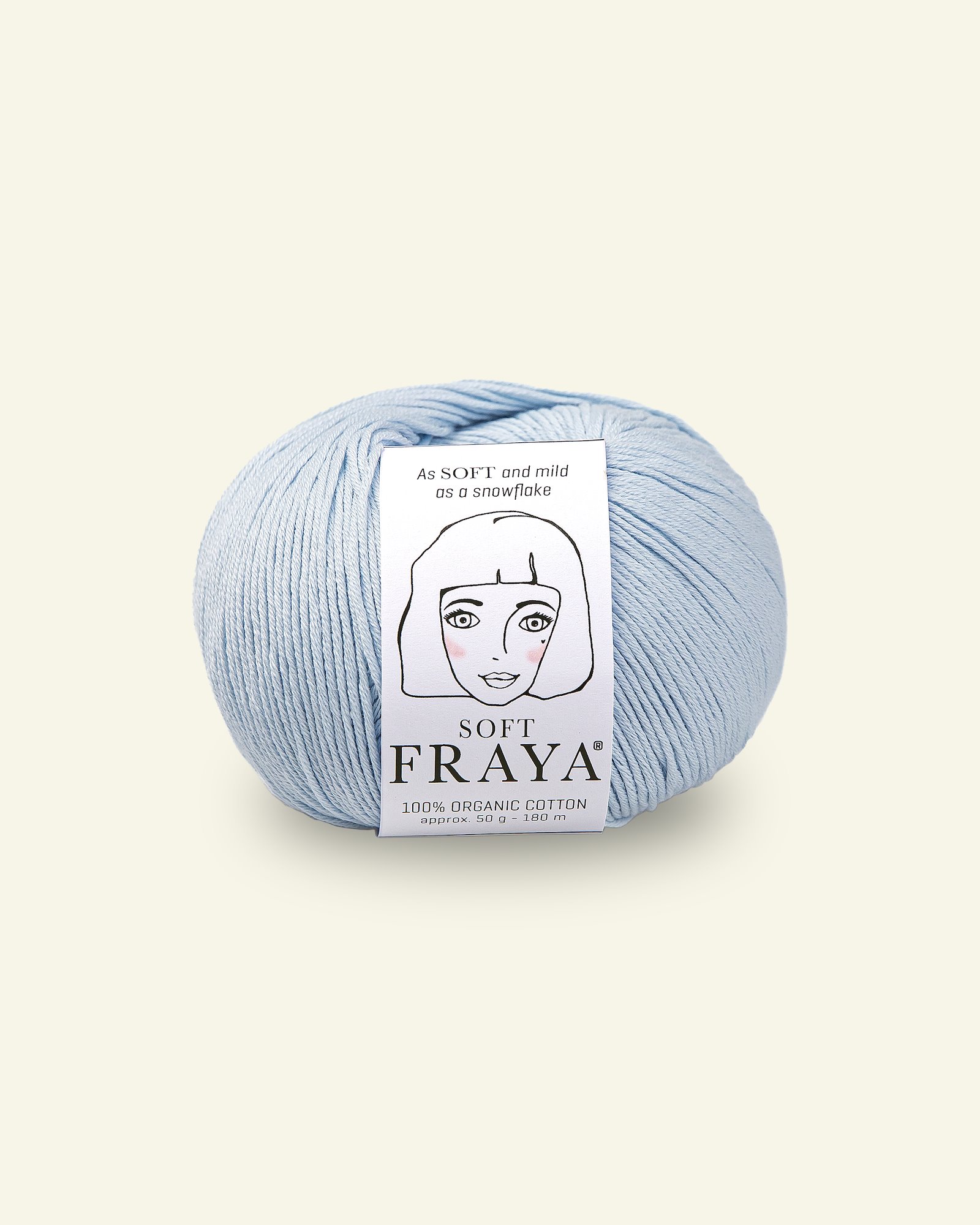 FRAYA, 100% organic cotton yarn "Soft", baby blue 90000090_pack