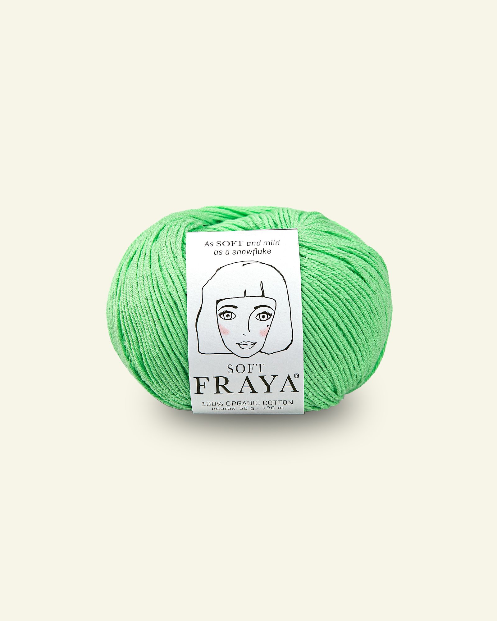 FRAYA, 100% organic cotton yarn "Soft", bright green 90000085_pack