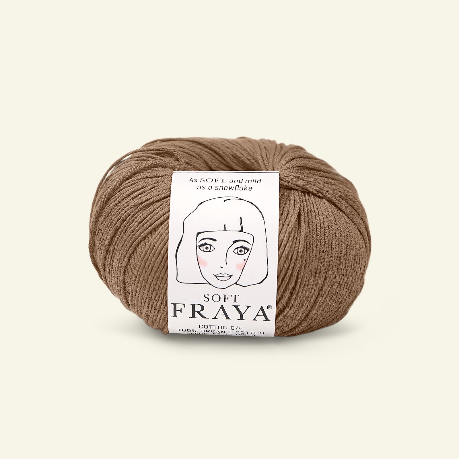 FRAYA, 100% organic cotton yarn "Soft", chestnut brown 90000919_pack