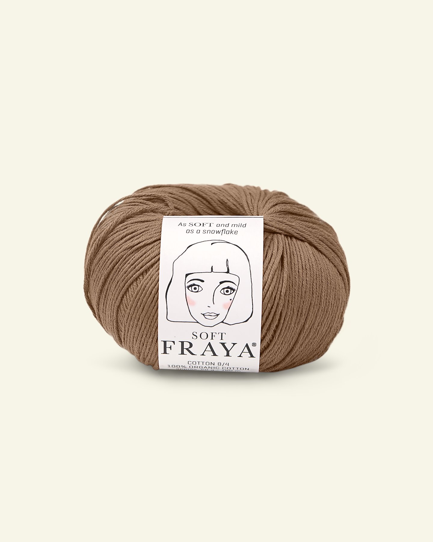 FRAYA, 100% organic cotton yarn "Soft", chestnut brown 90000919_pack