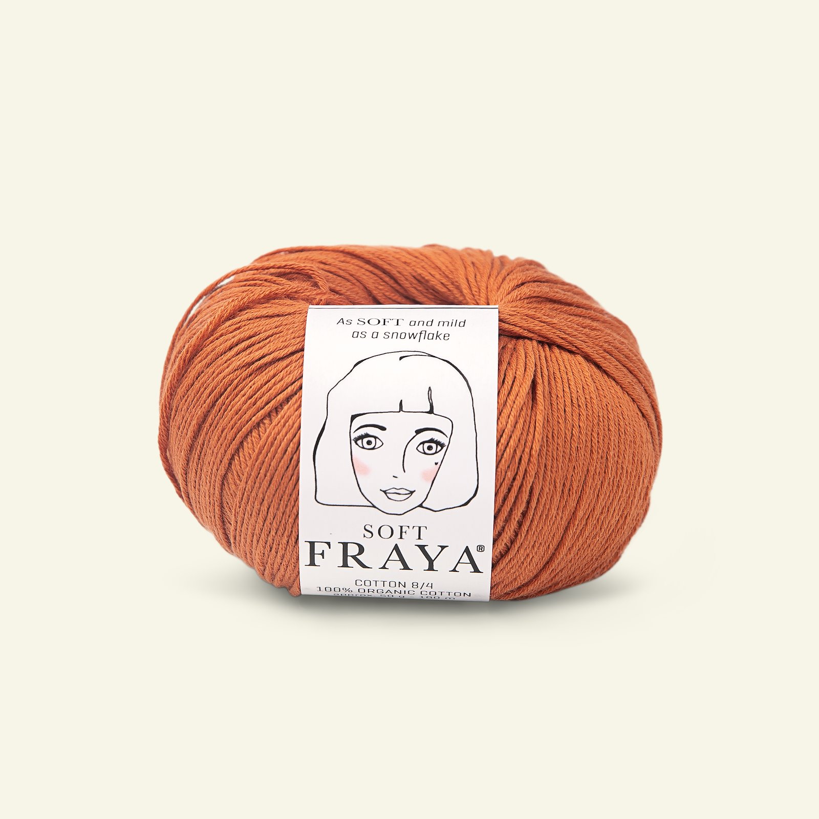 FRAYA, 100% organic cotton yarn "Soft", cinnamon 90063537_pack