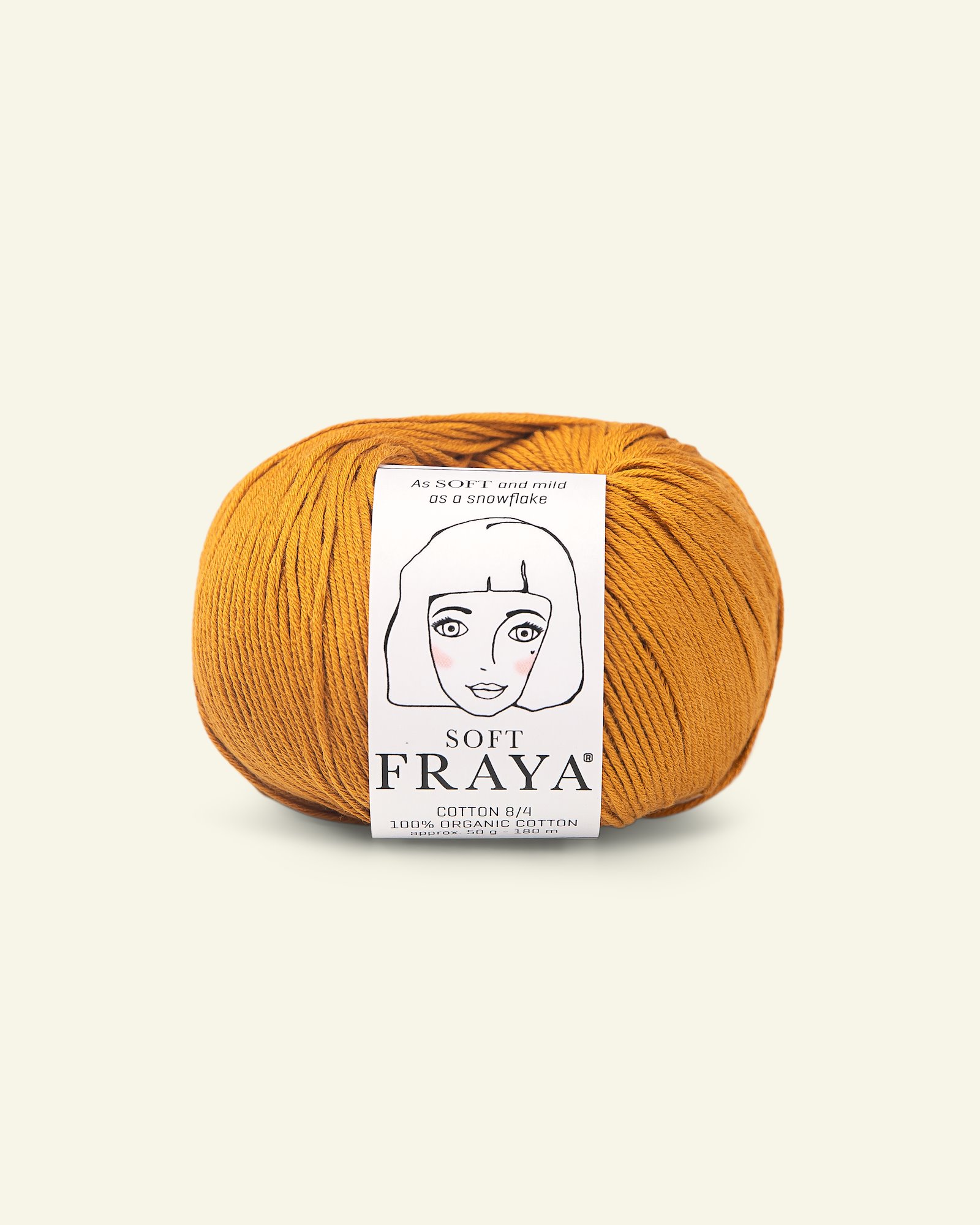 FRAYA, 100% organic cotton yarn "Soft", curry 90063535_pack