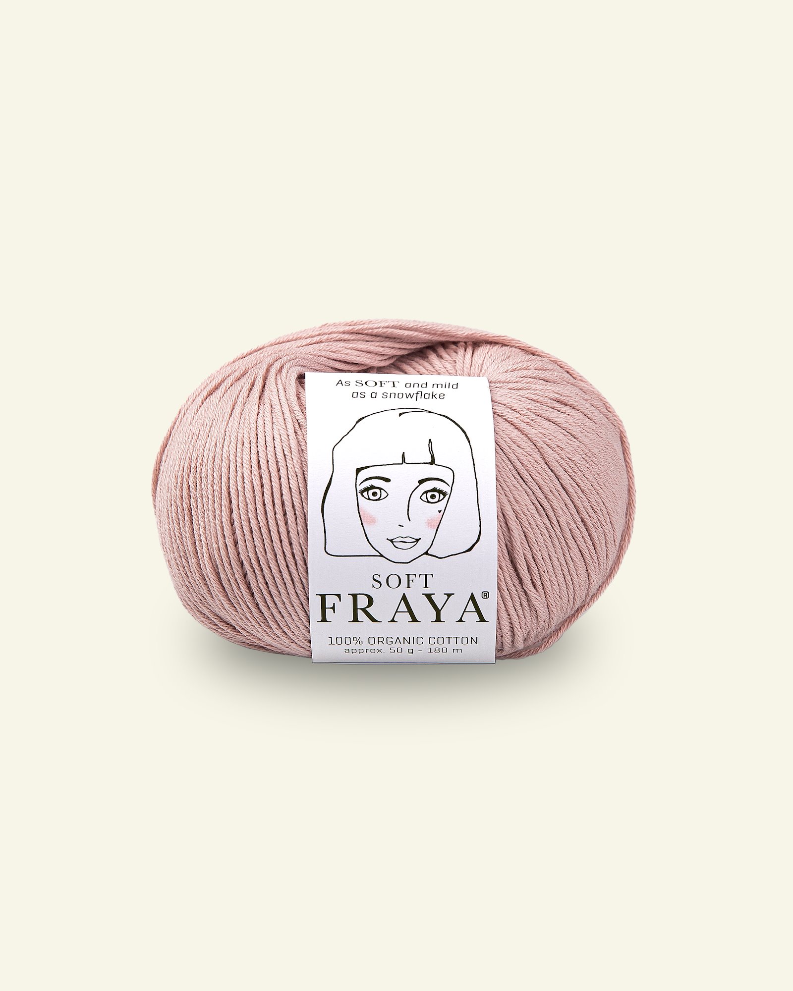FRAYA, 100% organic cotton yarn "Soft", dusty rose 90000087_pack