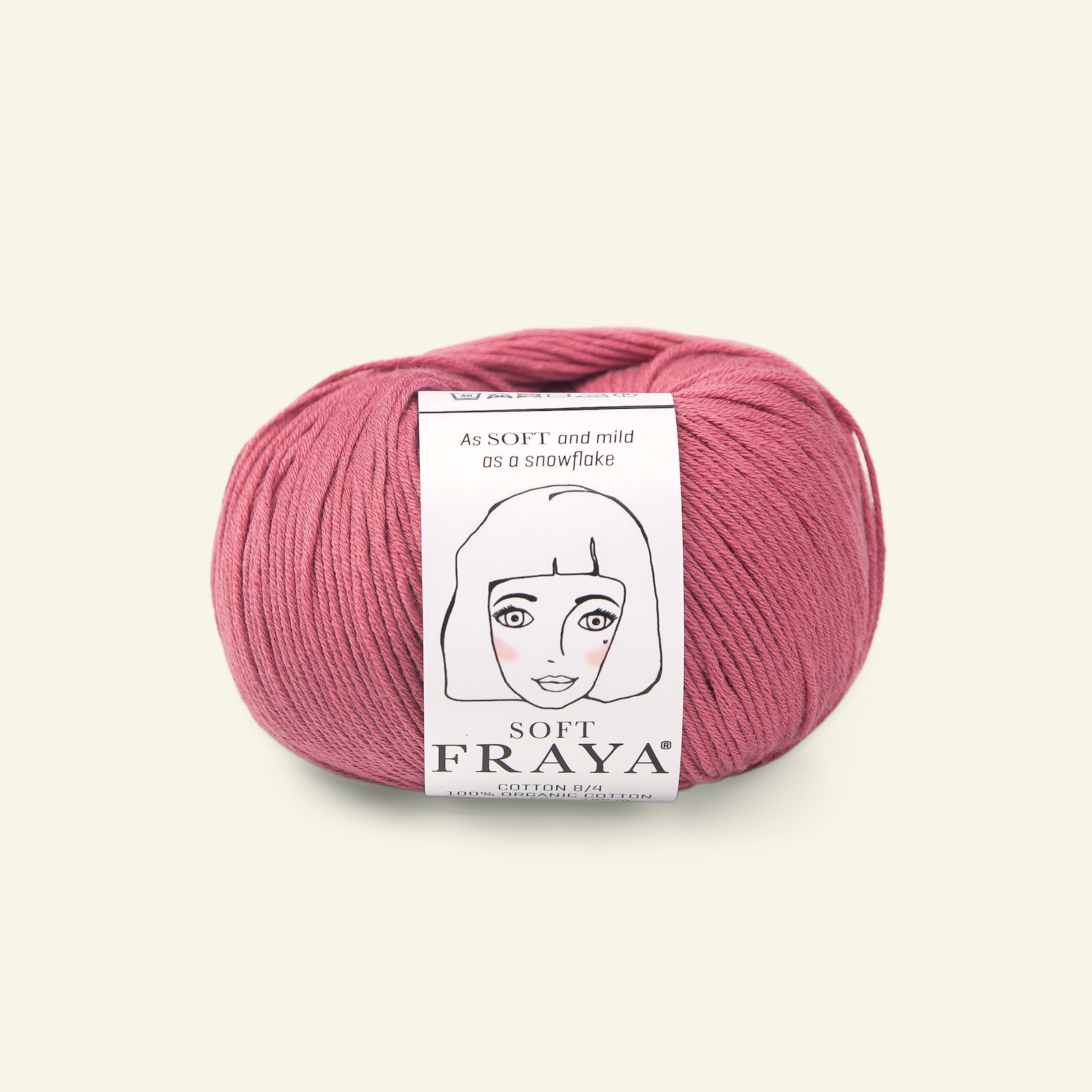 FRAYA, 100% organic cotton yarn "Soft", dusty tulip 90063591_pack