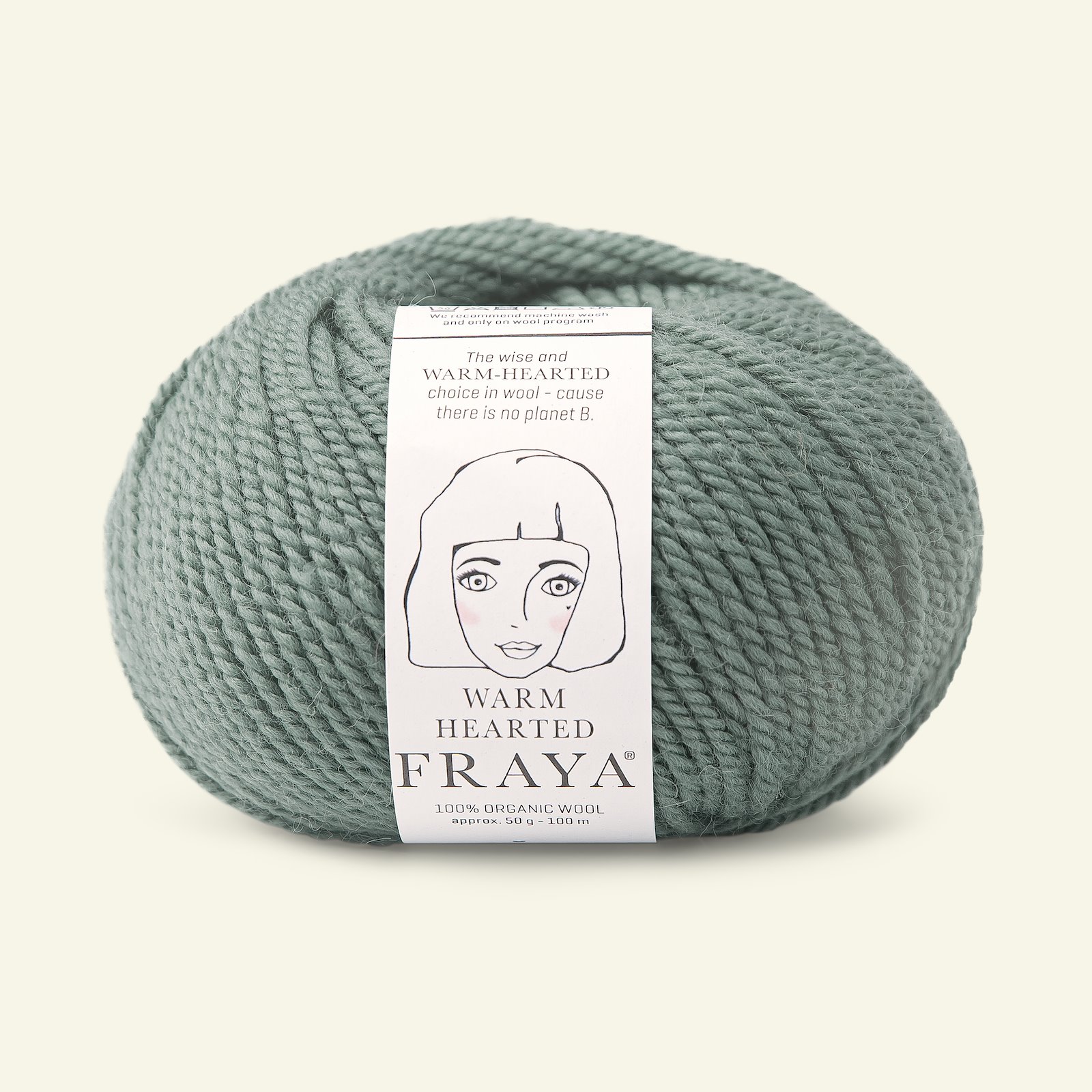 FRAYA, 100% organic wool "Warm hearted", dusty green 90063176_pack