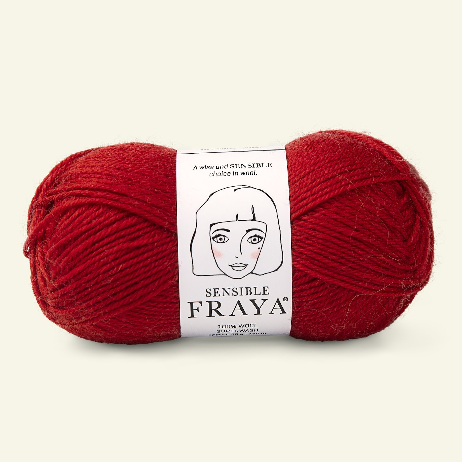 FRAYA, 100% ullgarn "Sensible", wool röd 90051111_pack