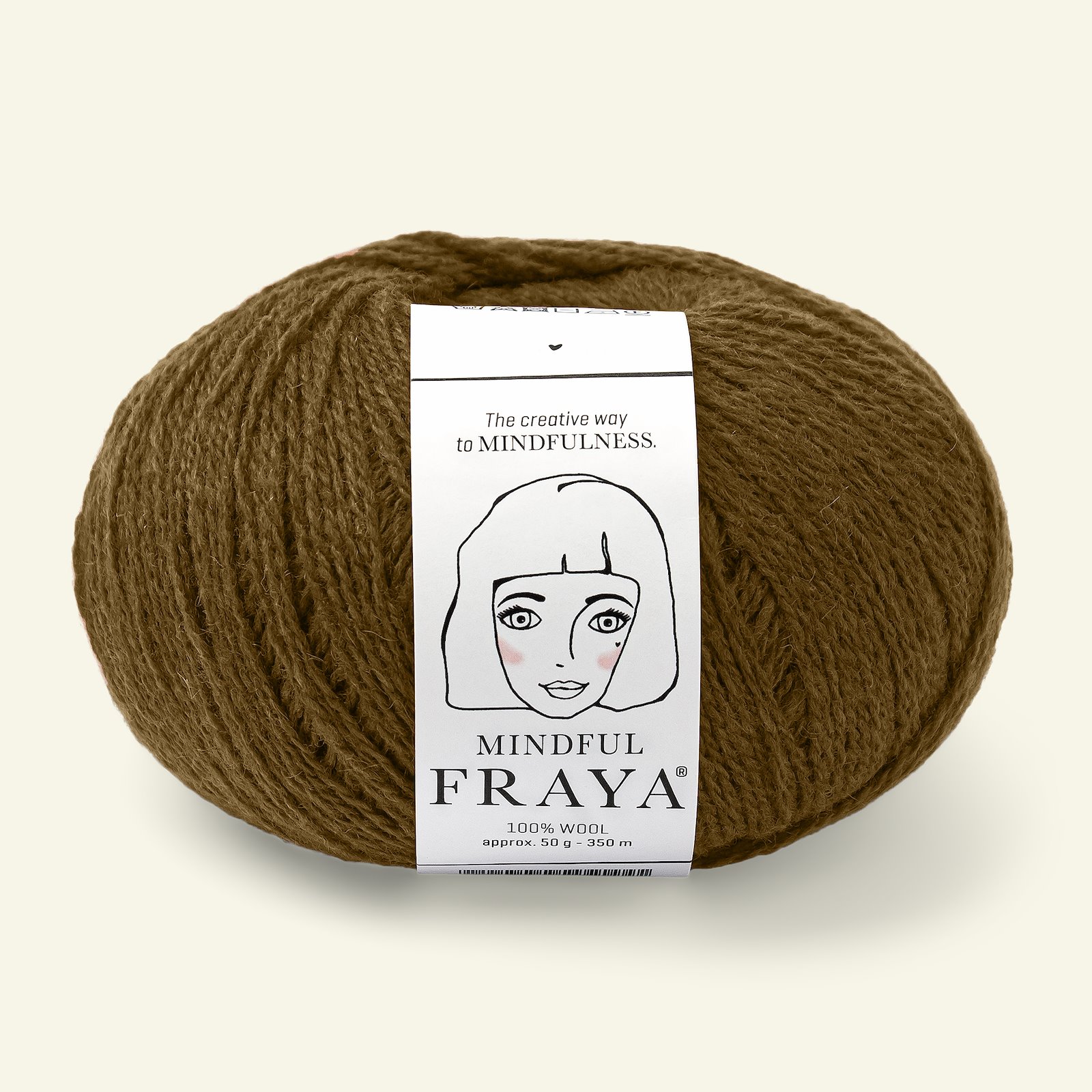 FRAYA, 100% wool yarn "Mindful", dark olive 90000950_pack