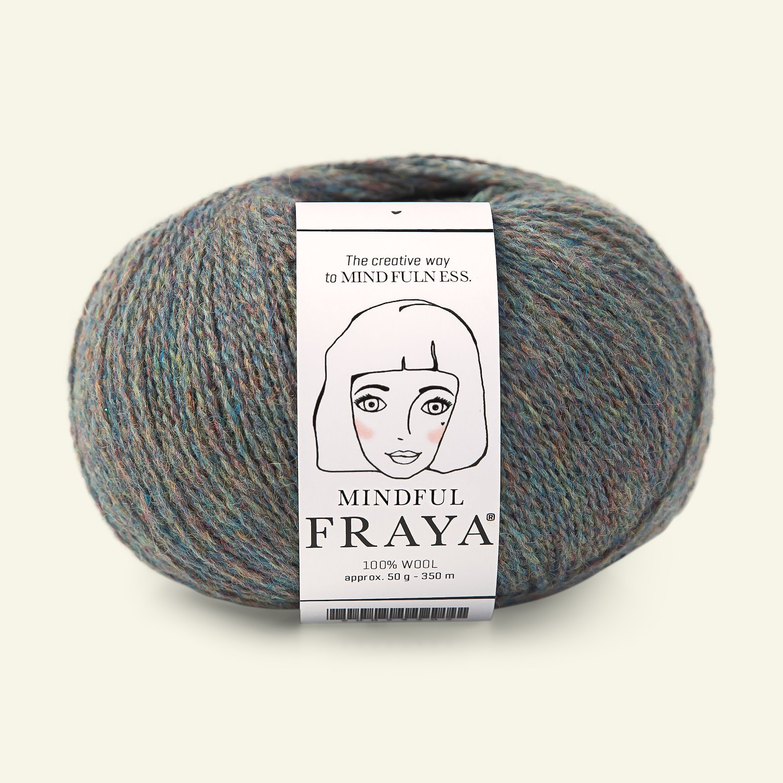 FRAYA, 100% wool yarn "Mindful", denim melange 90053319_pack