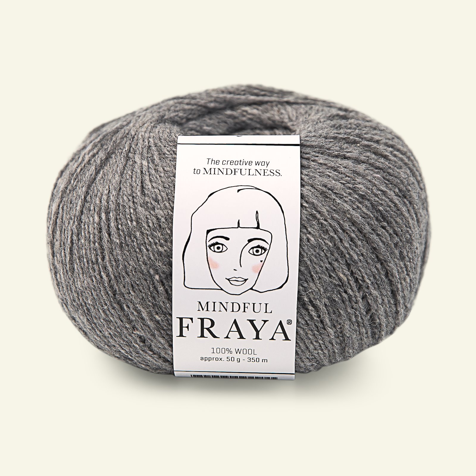 FRAYA, 100% wool yarn "Mindful", grey melange 90053341_pack