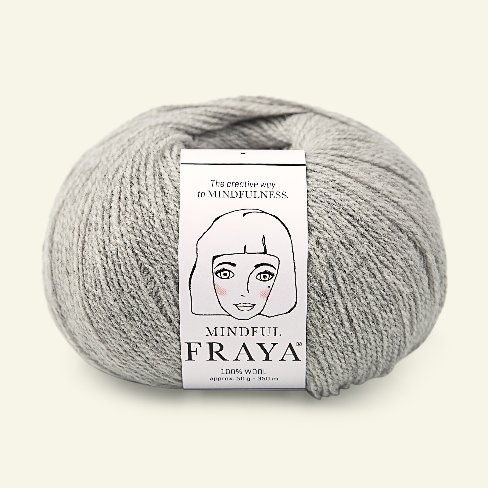 FRAYA, 100% wool yarn "Mindful", light grey melange 90053340_pack