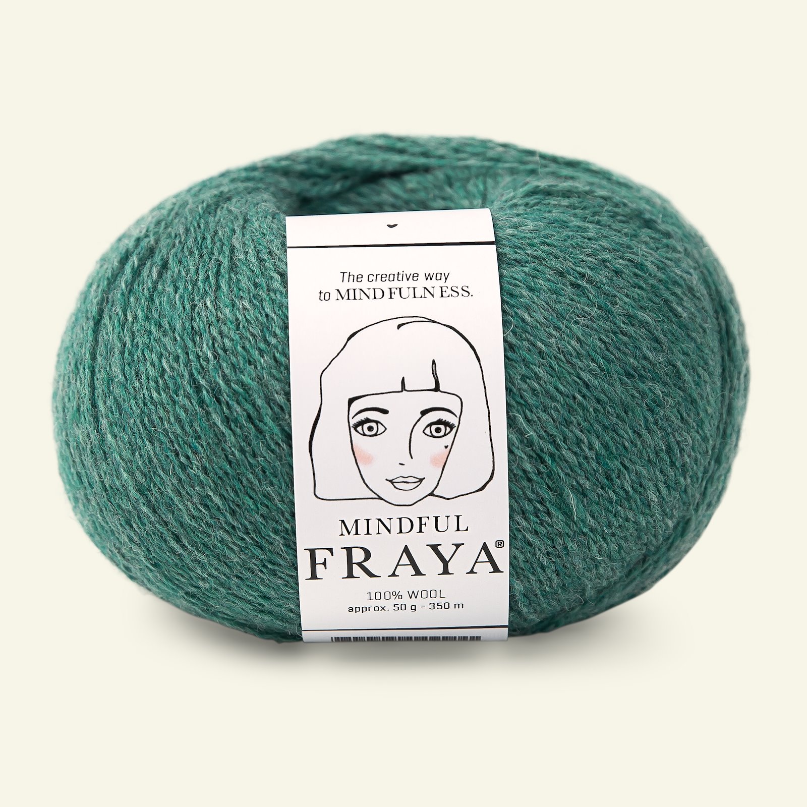 FRAYA, 100% wool yarn "Mindful", light petrol melange 90053328_pack