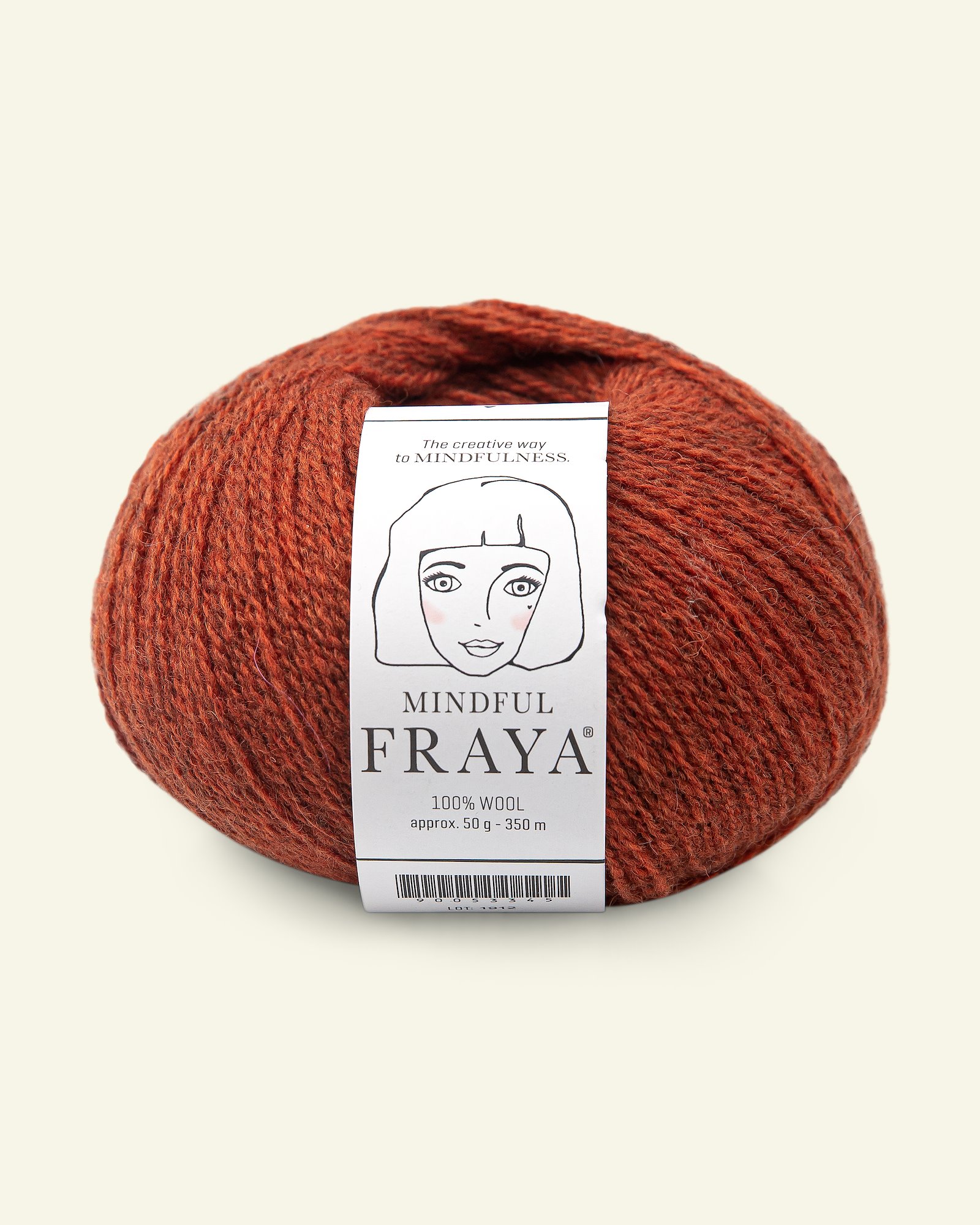 FRAYA, 100% wool yarn "Mindful", rust melange 90053345_pack