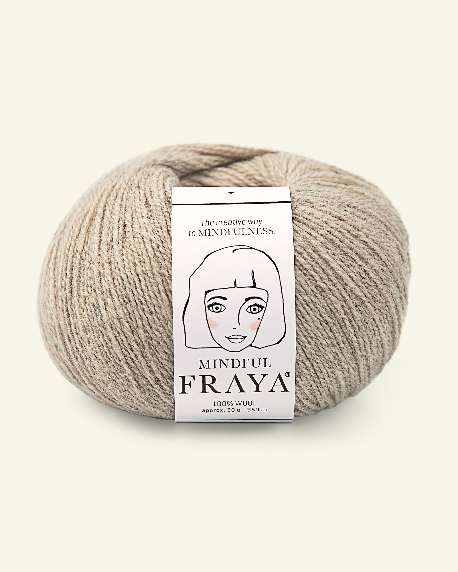 FRAYA, 100% wool yarn "Mindful", sand melange 90053338_pack