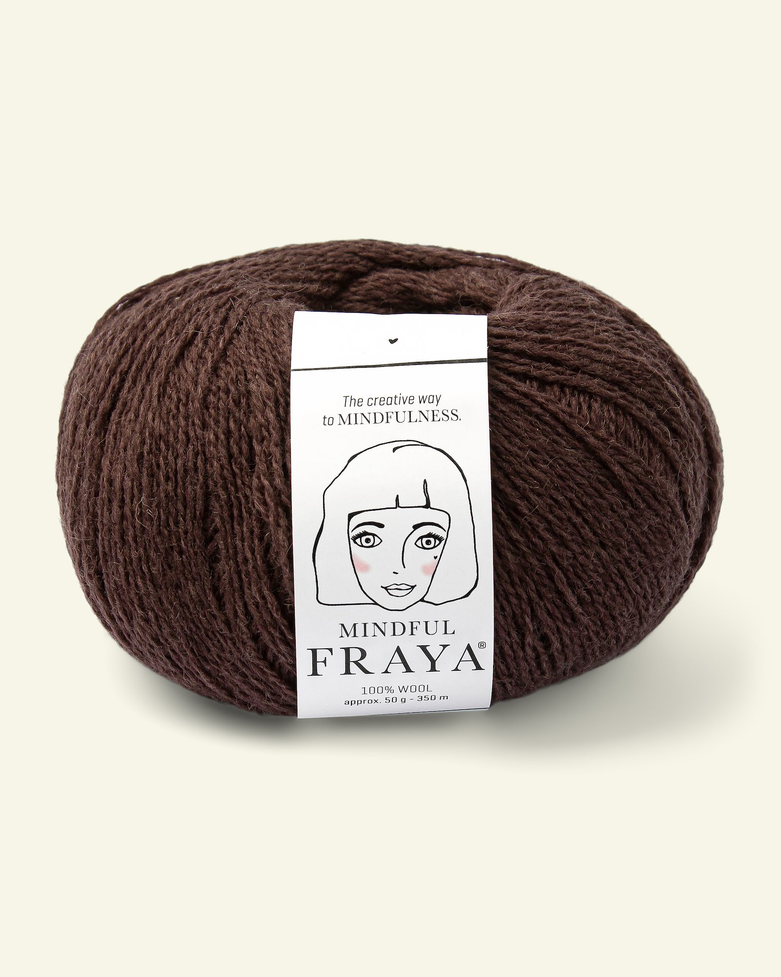 FRAYA, 100% wool yarn "Mindful", walnut brown 90000153_pack