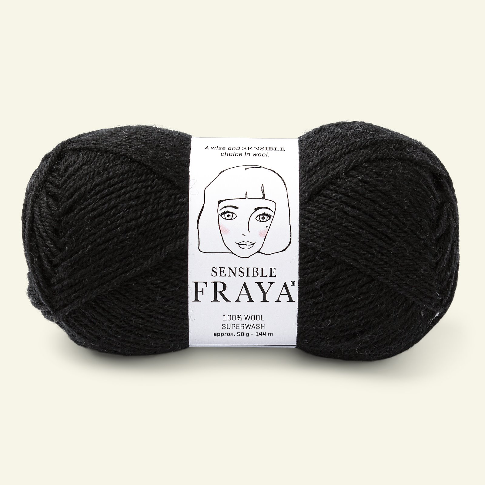FRAYA, 100% wool yarn "Sensible", black 90000128_pack
