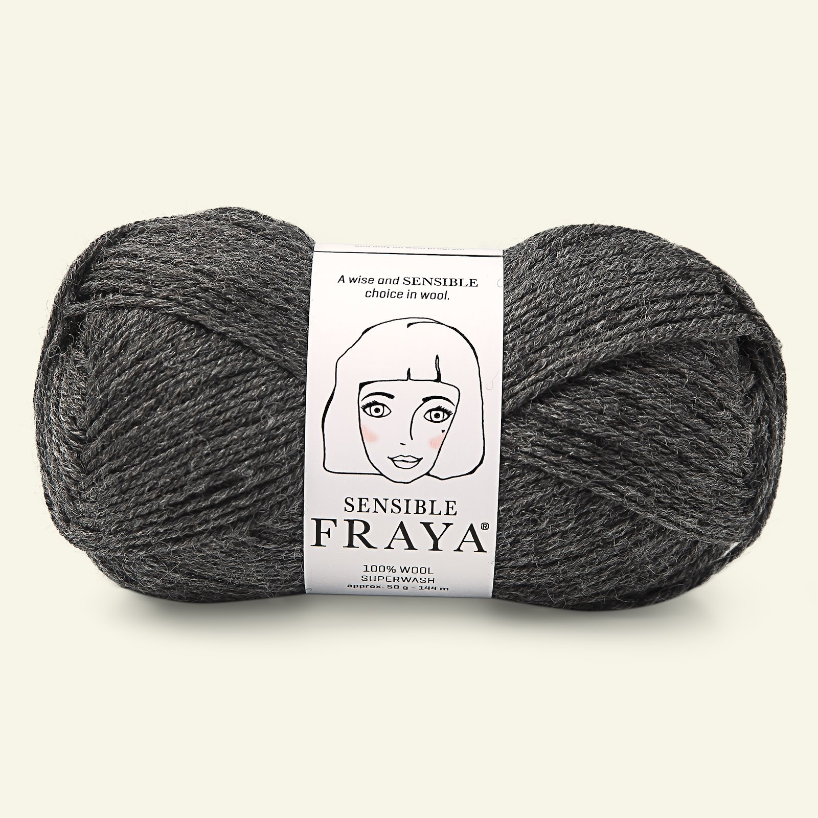 FRAYA, 100% wool yarn "Sensible", dark grey melange 90051141_pack
