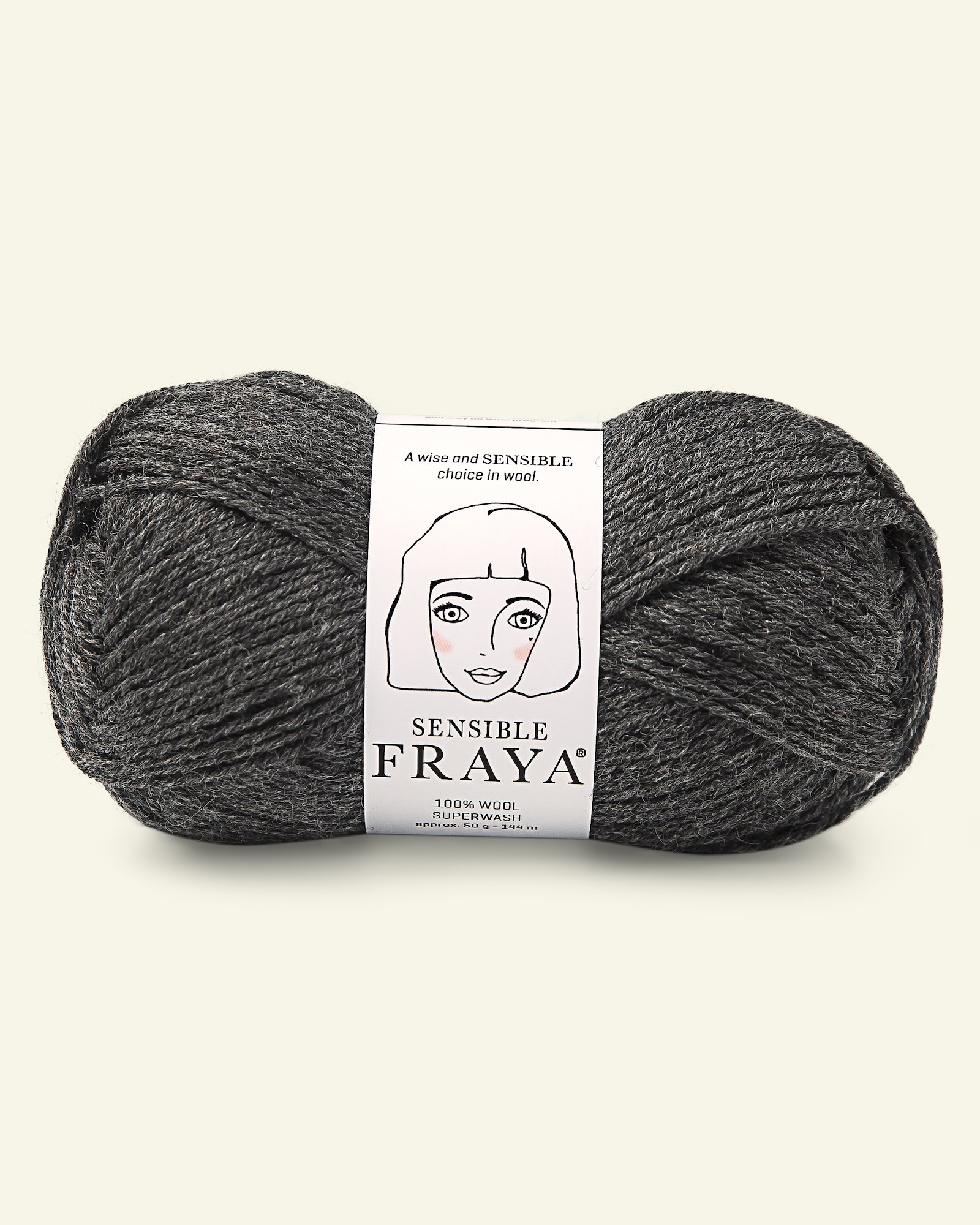 FRAYA, 100% wool yarn "Sensible", dark grey melange 90051141_pack