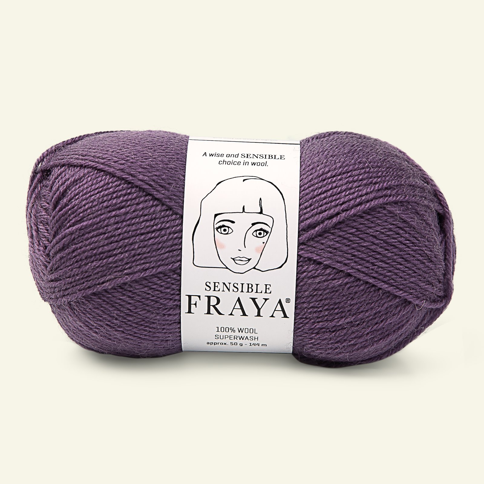 FRAYA, 100% wool yarn "Sensible", dark plum 90051117_pack