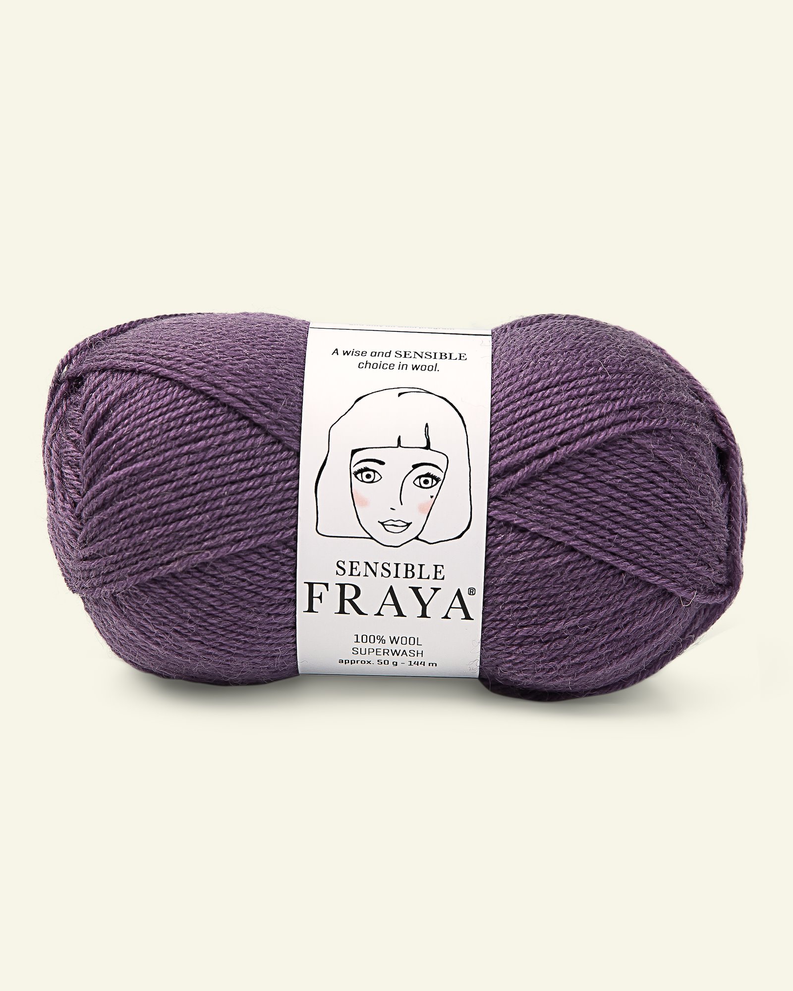 FRAYA, 100% wool yarn "Sensible", dark plum 90051117_pack