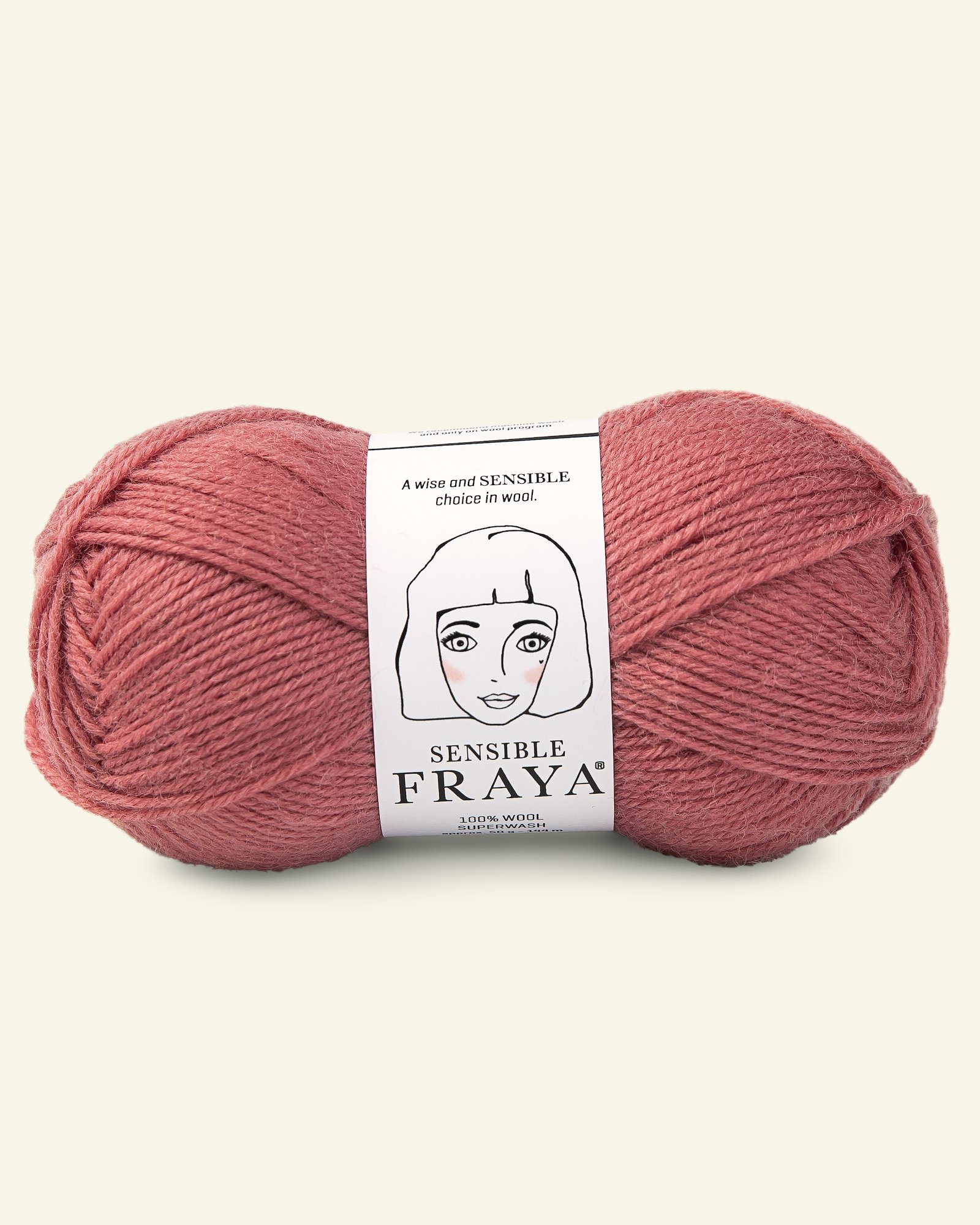 FRAYA, 100% wool yarn "Sensible", dark rose 90051195_pack