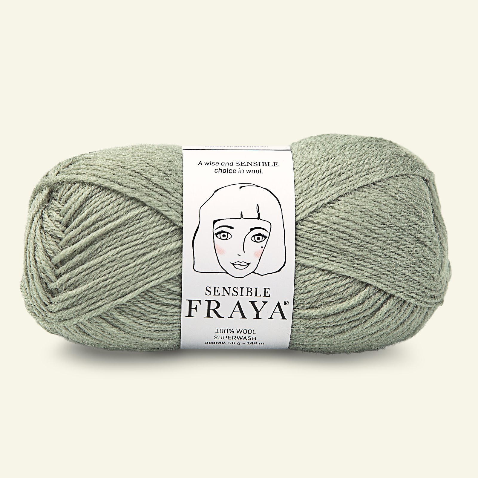 FRAYA, 100% wool yarn "Sensible", sage 90051190_pack