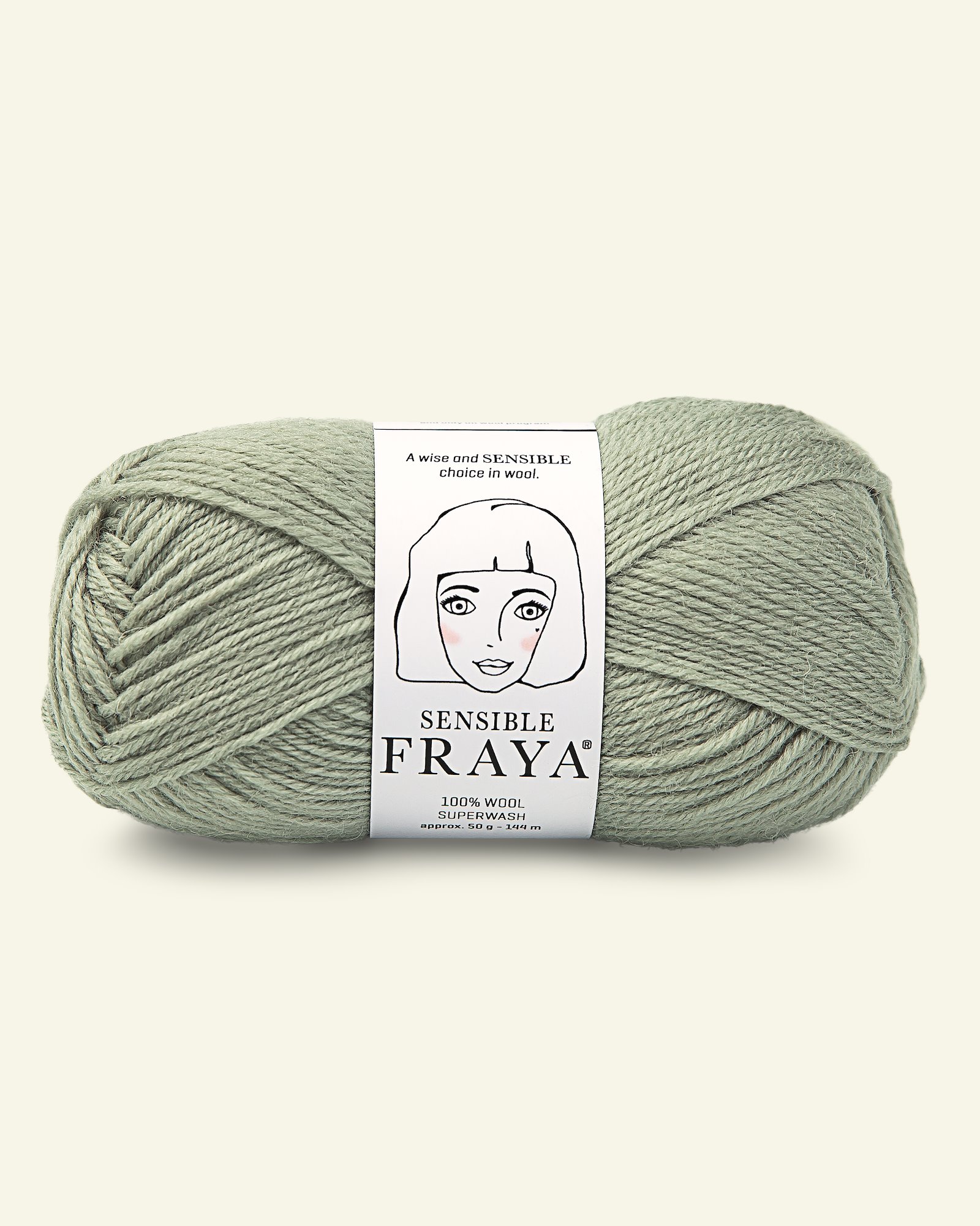 FRAYA, 100% wool yarn "Sensible", sage 90051190_pack