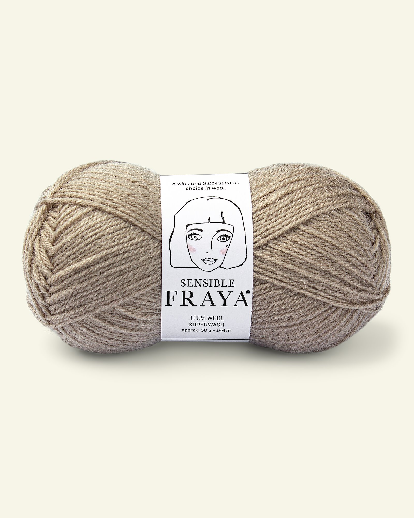 FRAYA, 100% wool yarn "Sensible", sand 90000127_pack