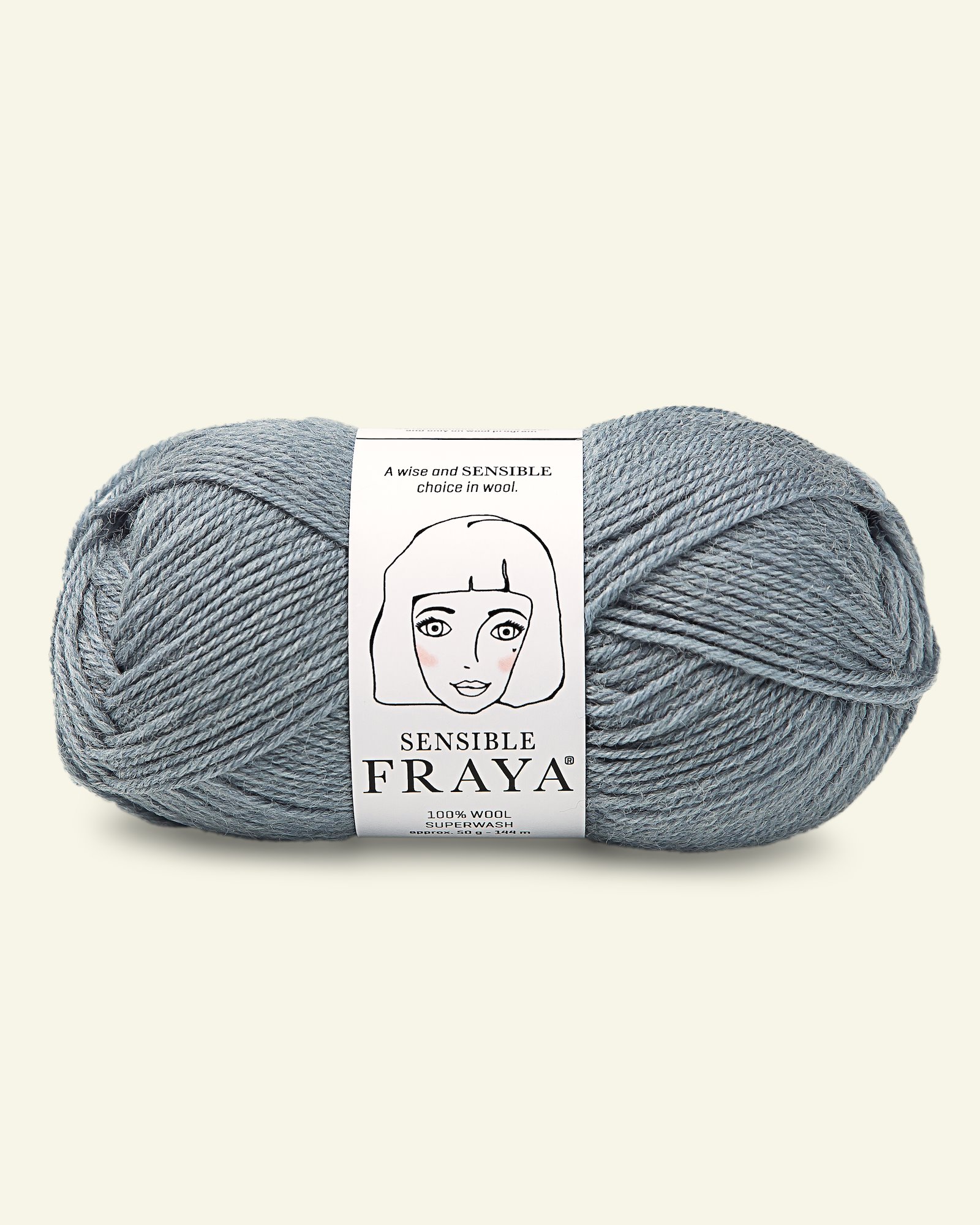 FRAYA, 100% wool yarn "Sensible", sky blue melange 90051197_pack