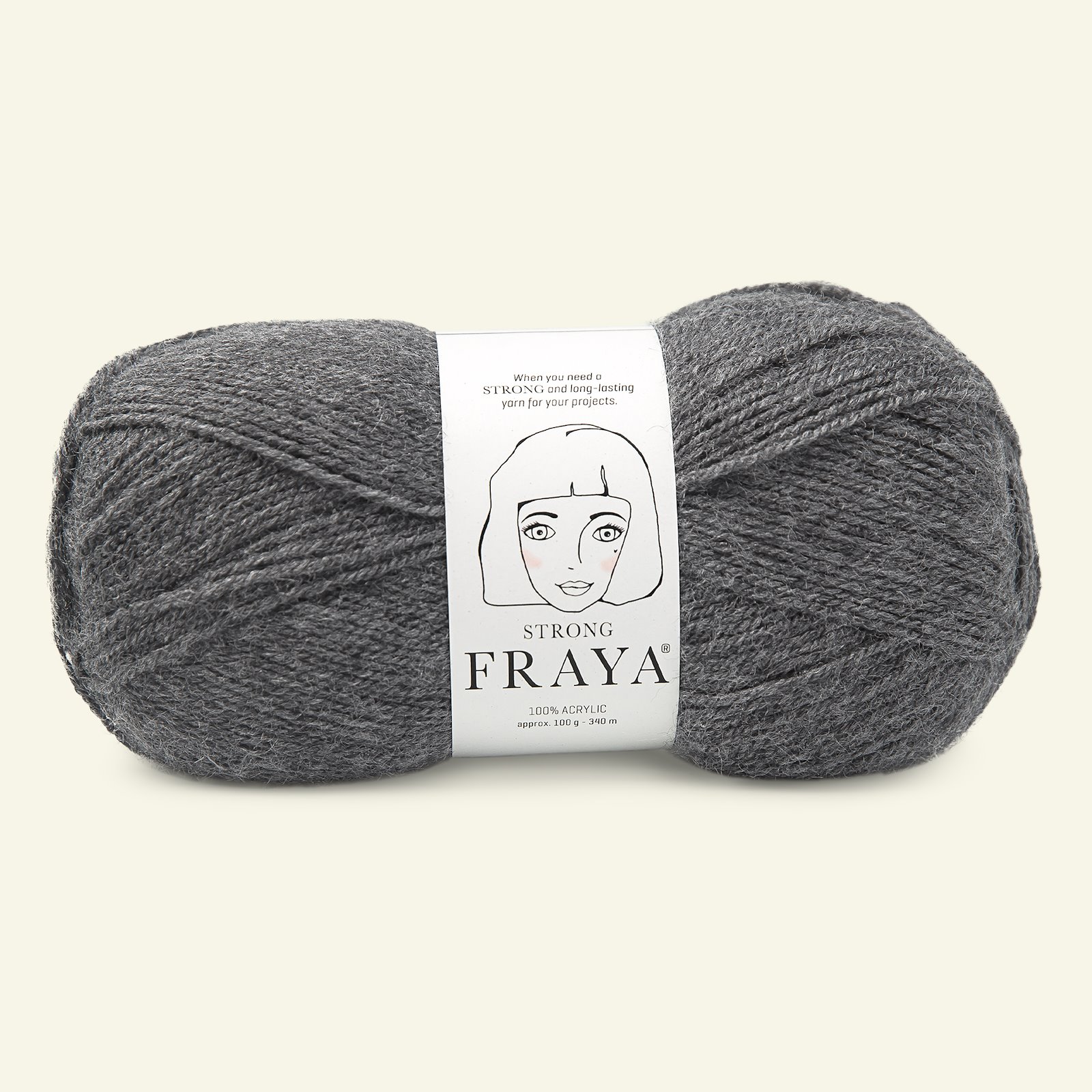 FRAYA, acrylic yarn "Strong", dark grey melange 90066042_pack